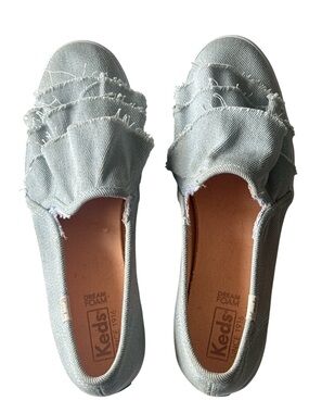 KEDS Triple Ruffle Denim Light Blue Women’s Platform Shoes Size 7.5 WF59980